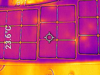 Infrared thermography of a module